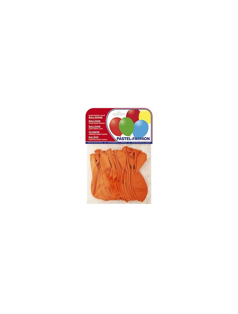 Globo 100 latex biodegradable pastel naranja bolsa de 20 unidades