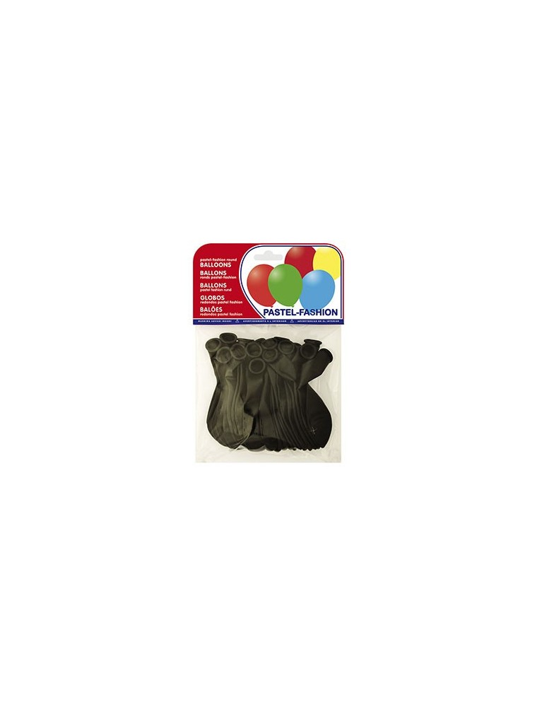 Globo 100 latex biodegradable pastel negro bolsa de 20 unidades