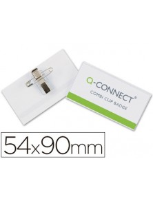 Identificador q-connect con pinza e imperdible kf17458 54x90 mm