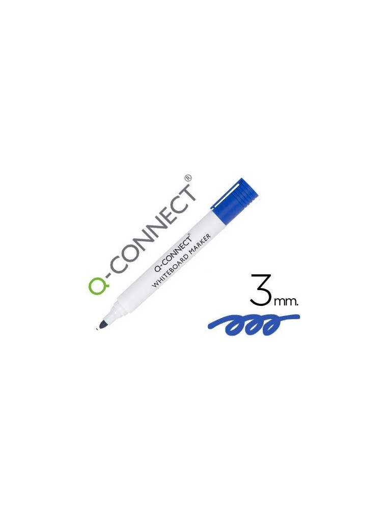 Rotulador q-connect pizarra blanca color azul punta redonda 3.0 mm