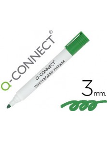 Rotulador q-connect pizarra blanca color verde punta redonda 3.0 mm