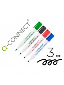 Rotulador q-connect pizarra blanca colores surtidos punta redonda 3.0 mm