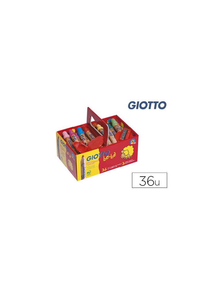 Lapices de colores giotto bebe super schoolpack de 36 unidades  3 sacapuntas