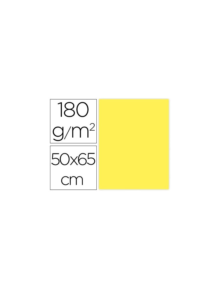 Cartulina liderpapel 50x65 cm 180gm2 amarillo paquete de 25