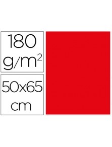 Cartulina liderpapel 50x65 cm 180gm2 rojo paquete de 25