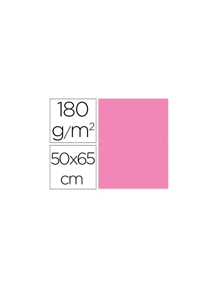 Cartulina liderpapel 50x65 cm 180gm2 rosa paquete de 25