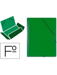 Carpeta gomas solapas carton saro tamaño folio verde