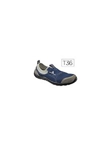 Zapatos de seguridad deltaplus de poliester y algodon con plantilla y puntera - color azul marino talla 36