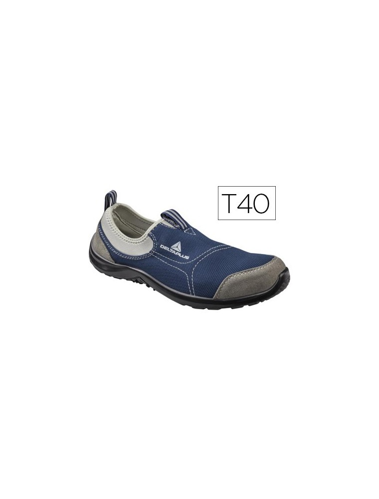 Zapatos de seguridad deltaplus de poliester y algodon con plantilla y puntera - color azul marino talla 40