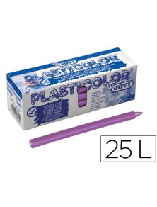 Lápices de cera plasticolor - caja de 25 unidades lila  jovi