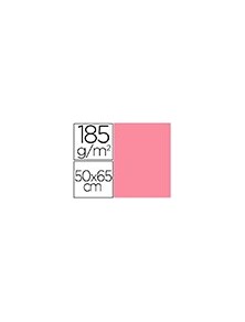 Cartulina guarro rosa chicle 50x65 cm 185 gr