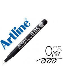 Rotulador artline calibrado micrometrico negro comic pen ek-2805 punta poliacetal 0,05 mm resistente al agua