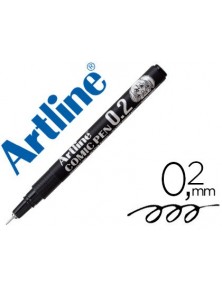 Rotulador artline calibrado micrometrico negro comic pen ek-282 punta poliacetal 0,2 mm resistente al agua