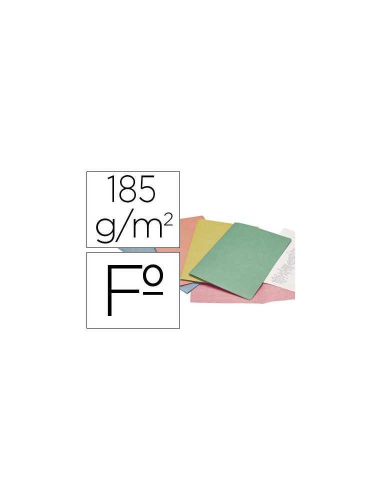 Subcarpeta cartulina liderpapel folio colores surtidos paquete de 25 unidades retractiladas