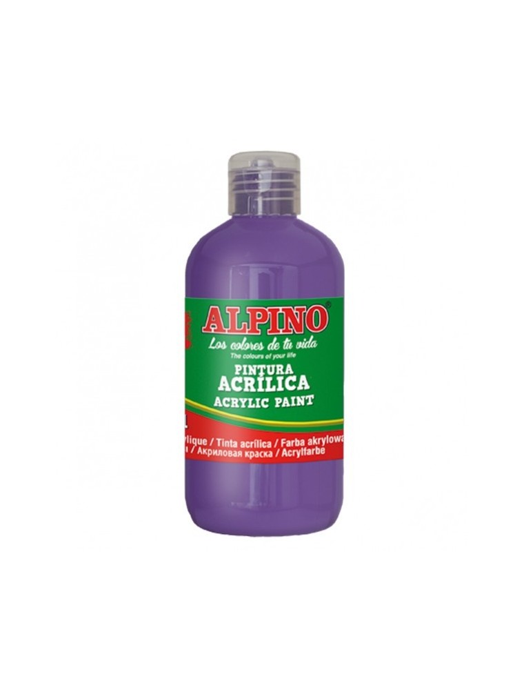 Pintura acrilica escolar botella 250 ml violeta alpino