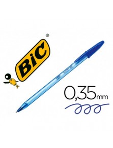 Boligrafo bic cristal soft azul punta de 1,2 mm