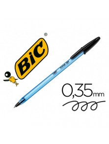 Boligrafo bic cristal soft negro punta de 1,2 mm