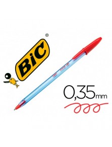 Boligrafo bic cristal soft rojo punta de 1,2 mm