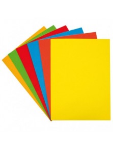 Papel color din a4 80 gr paquete de 100 cuatro colores fluor surtidos