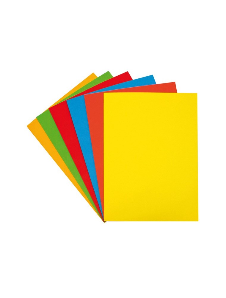Papel color din a4 80 gr paquete de 100 cuatro colores fluor surtidos