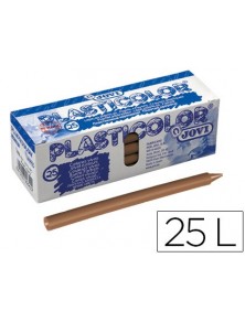 Lápices de cera plasticolor - caja de 25 unidades marrón oscuro jovi