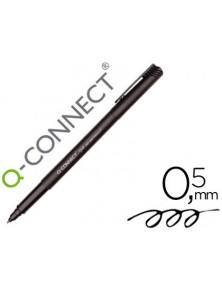Rotulador q-connect retroproyeccion punta fibra super fina redonda 0.5 mm permanente negro