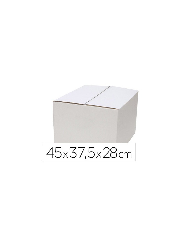 Caja para embalar q-connect blanca regulable en altura doble canal 450x280 mm