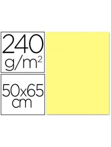 Cartulina liderpapel 50x65 cm 240gm2 amarillo medio paquete de 25 unidades