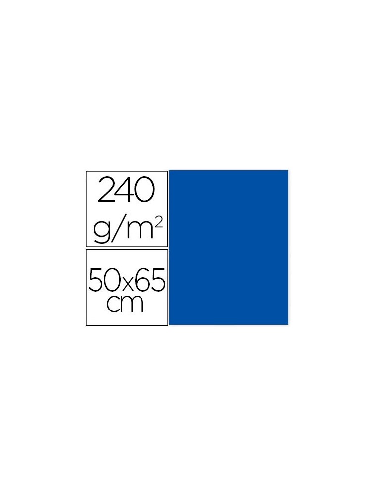 Cartulina liderpapel 50x65 cm 240gm2 azul paquete de 25 unidades