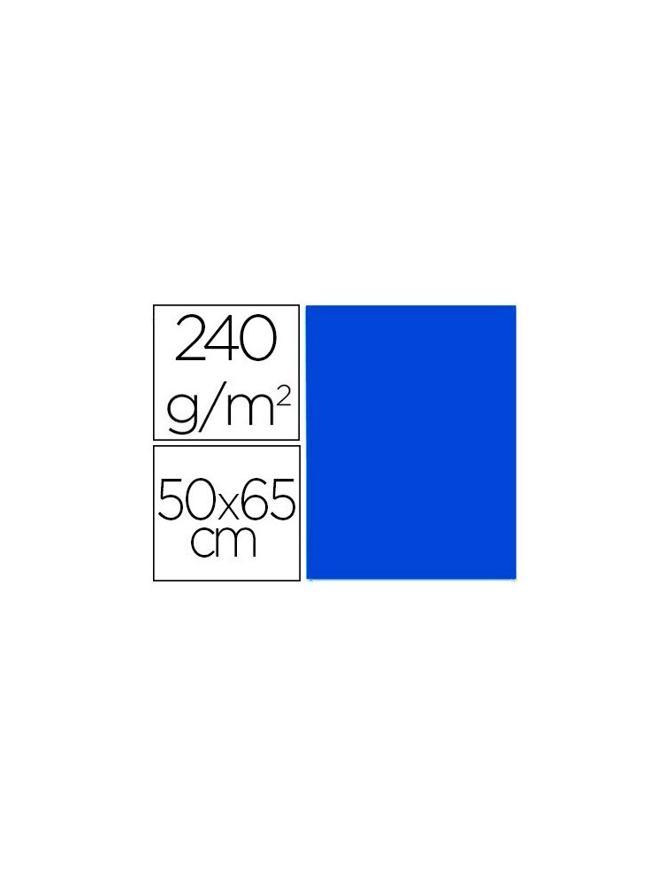 Cartulina liderpapel 50x65 cm 240gm2 azul zafiro paquete de 25 unidades