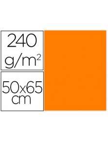 Cartulina liderpapel 50x65 cm 240gm2 naranja paquete de 25 unidades