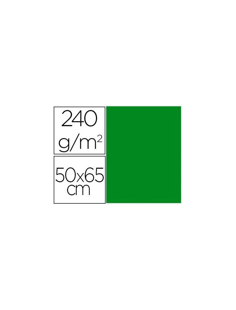 Cartulina liderpapel 50x65 cm 240gm2 verde pistacho paquete de 25 unidades