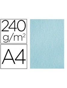Papel color liderpapel pergamino a4 240gm2 azul pack de 25 hojas