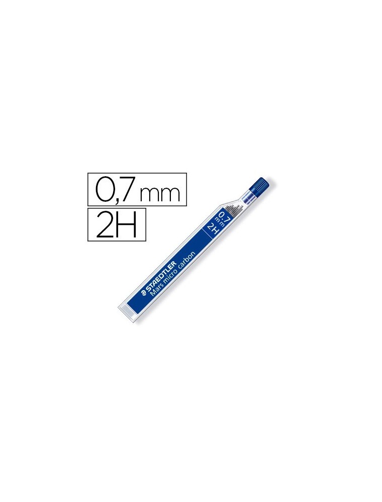 Minas staedtler mars micro grafito 0,7 mm 2h tubo con 12 unidades