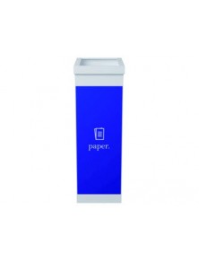 Contenedor papelera reciclaje paperflow con tapa poliestireno para papeles 60 l 76x36,3x26,3 cm