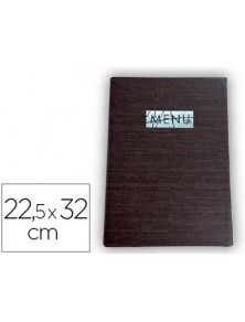 Porta menus liderpapel pu con sujeccion en esquinas para 2 hojas 22,5 x 32 cm