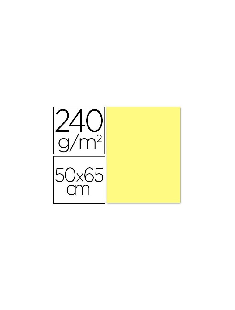 Cartulina liderpapel 50x65 cm 240 gm2 amarillo medio