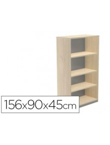 Armario rocada con cuatro estantes serie store 156x90x45 cm acabado aa01 hayahaya