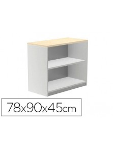Armario rocada con dos estantes serie store 78x90x45 cm acabado ab02 aluminiogris