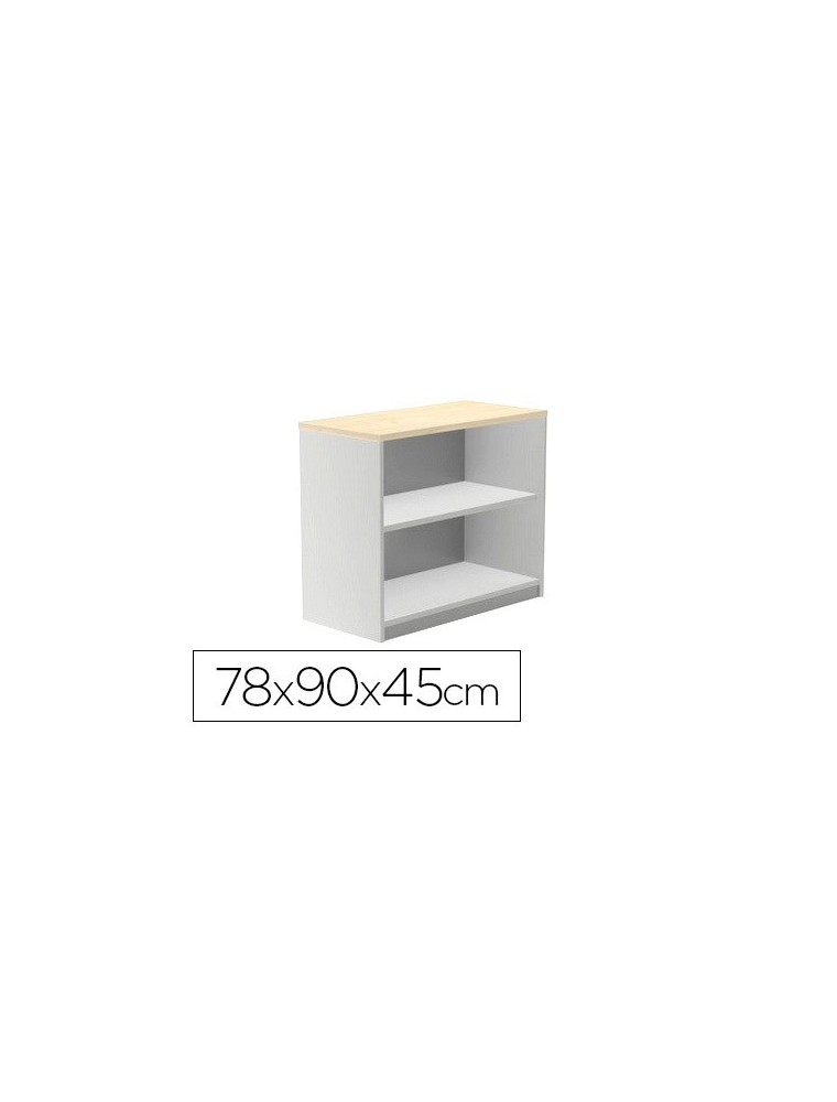 Armario rocada con dos estantes serie store 78x90x45 cm acabado ab02 aluminiogris