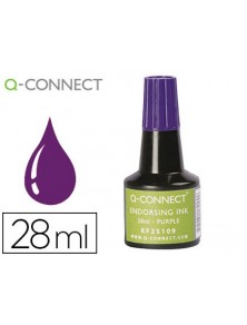 Tinta tampon q-connect violeta frasco de 28 ml