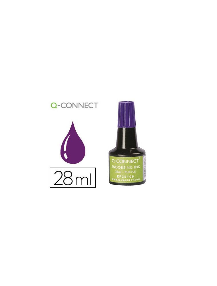 Tinta tampon q-connect violeta frasco de 28 ml