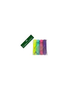 Rotulador faber fluorescente 1546 color pastel estuche 4 unidades colores surtidos