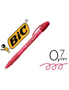 Boligrafo bic gelocity illusion borrable rojo punta de 0,7 mm