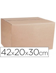 Caja de embalar marron q-connect doble canal 420x200x300 mm