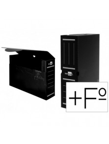 Caja archivo definitivo plastico liderpapel negro 387x275x105 mm
