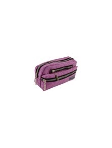 Bolso escolar liderpapel portatodo ovalado 3 bolsillos violeta pastel 195x40x100 mm