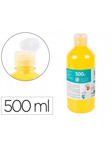 Pintura dedos liderpapel botella de 500 ml amarillo
