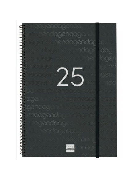 FINOCAM AGENDA ANUAL YEAR ESPIRAL E40-210X297MM SVH NEGRO 2025