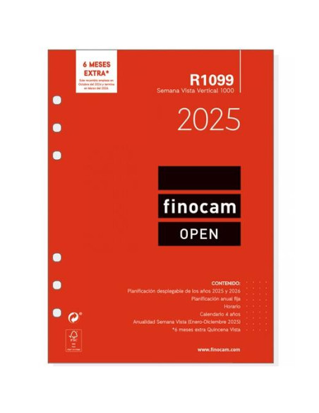 FINOCAM RECAMBIO ANUAL OPEN R1099 1000-155X215MM SVV 2025